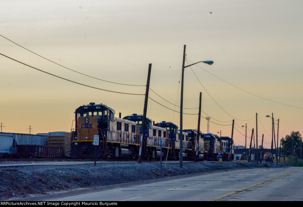 CSX 3GS21B Locomotives in the yard